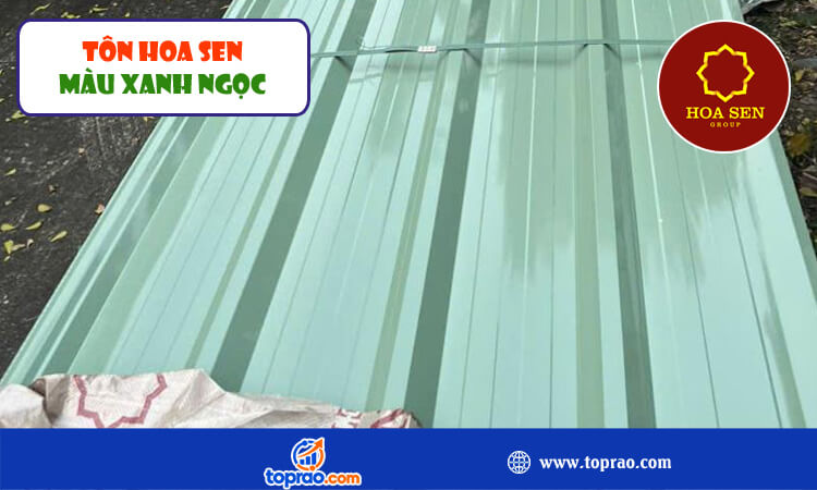 Tôn Hoa Sen màu xanh ngọc